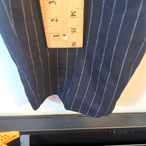Liverpool Navy Stripes Knit Trousers Size 12/31 New With Tags - Picture 13 of 16